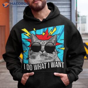 funny cat tshirt lover tee i do what want shirt hoodie