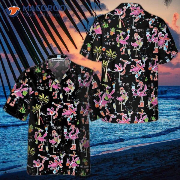 Funny Christmas Flamingo Hawaiian Shirt, Tropical Shirt For , Best Gift Idea