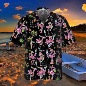 funny christmas flamingo hawaiian shirt tropical shirt for best gift idea 2