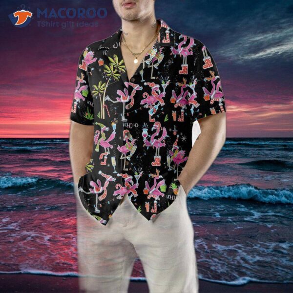 Funny Christmas Flamingo Hawaiian Shirt, Tropical Shirt For , Best Gift Idea