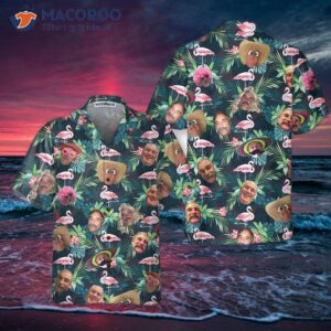 funny custom printed flamingo hawaiian shirt 0