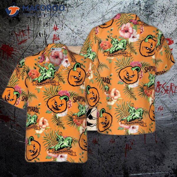 Funny Custom Shipyard Pumpkinhead Logo Hawaiian Shirt