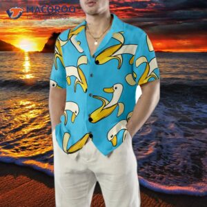 Duck In Banana Hawaiian Short Sleeved Shirt 