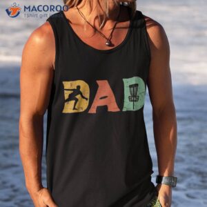 funny disc golf dad retro fathers day shirt tank top