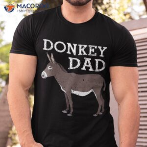 funny donkey art for dad lover mule farm animal shirt tshirt