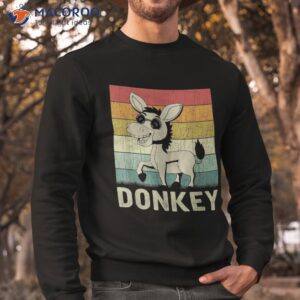 funny donkey lover design retro shirt sweatshirt