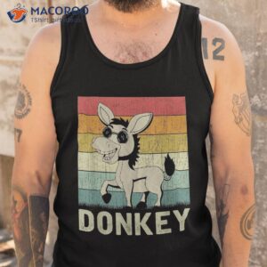 funny donkey lover design retro shirt tank top