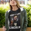 Funny Drinking Like Lincoln 4th Of July Abraham Usa Flag Shirt