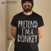 Funny Easy Lazy Halloween Pretend I’m A Donkey Costume Shirt