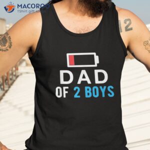 funny father s day shirt dad of 2 boys gift idea tank top 3