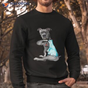 funny gifts dog pitbull i love dad tattoo gift shirt sweatshirt