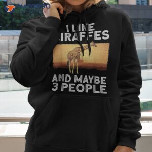 funny giraffe design for zoo animal lovers shirt hoodie 2
