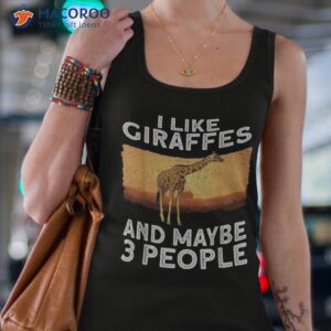 funny giraffe design for zoo animal lovers shirt tank top 4