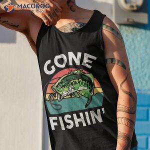 funny gone fishing bass fish kid boy toddler shirt tank top 1