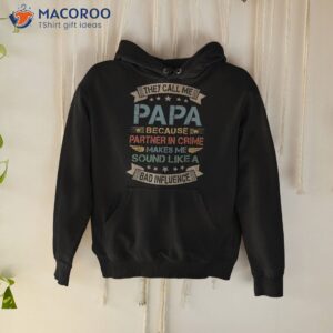 Funny Grandpa Shirts, Papa Partner In Crime Dad Fathers Day Shirt