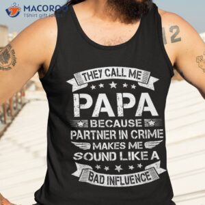 funny grandpa shirts papa partner in crime dad fathers day shirt tank top 3