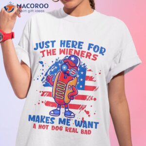 Funny Hot Dog I’m Just Here For 4ht Of July Sunglasses Shirt