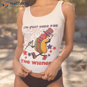 funny hot dog i m just here for the wieners 4th of july shirt tank top 1 1
