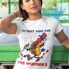 Funny Hot Dog I’m Just Here For The Wieners 4th Of July Shirt