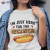 Funny Hot Dog I’m Just Here For The Wieners Usa 4th Of July Shirt