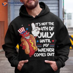 Funny Hot Dot I’m Just Here For The Wieners 4th Of July Shirt