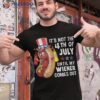 Funny Hotdog It’s Not 4th Of July Until My Wiener Comes Out Shirt