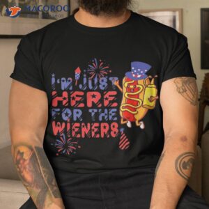 funny i m just here for the wieners sausage 4th of july shirt tshirt 1