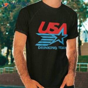 funny independence day usa drinking team 4th of july shirt tshirt