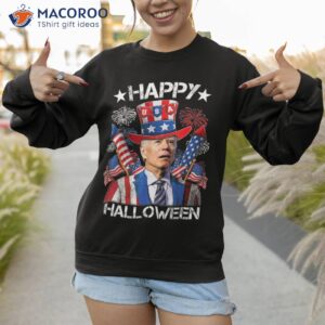 funny joe biden 4th of july shirt happy halloween firework sweatshirt 1