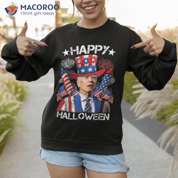 Funny Joe Biden 4th Of July Shirt Happy Halloween Firework