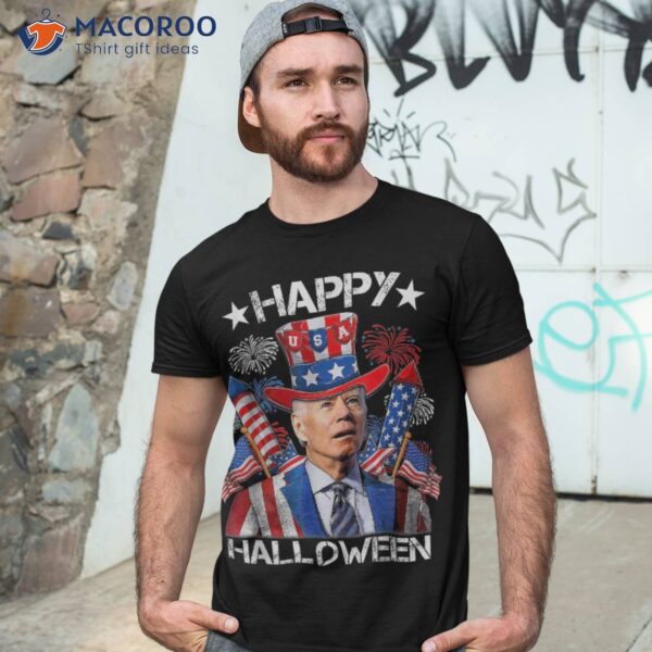 Funny Joe Biden 4th Of July Shirt Happy Halloween Firework