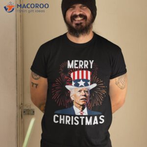 Funny Joe Biden Merry Christmas For Fourth Of July Shirt