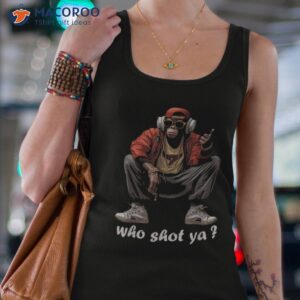 funny monkey listening to hip hop music old school shirt tank top 4