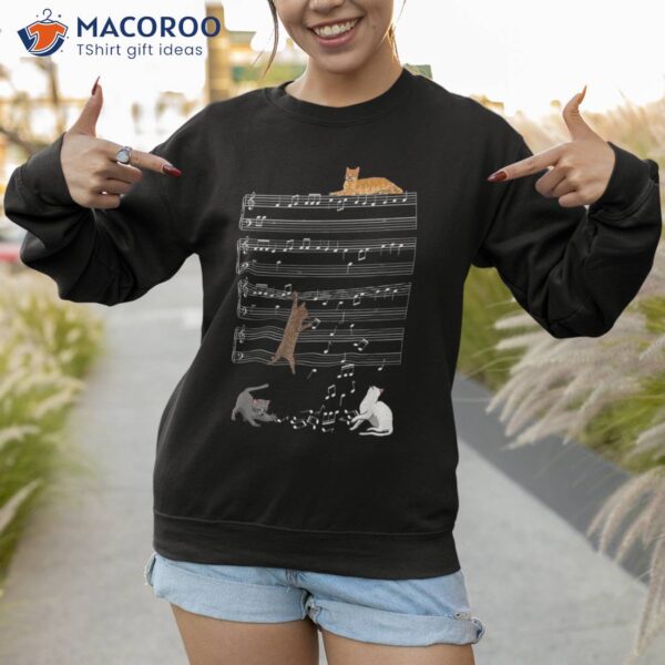 Funny Musical Cats Tshirt, Cat And Music Lover Shirt, Shirt
