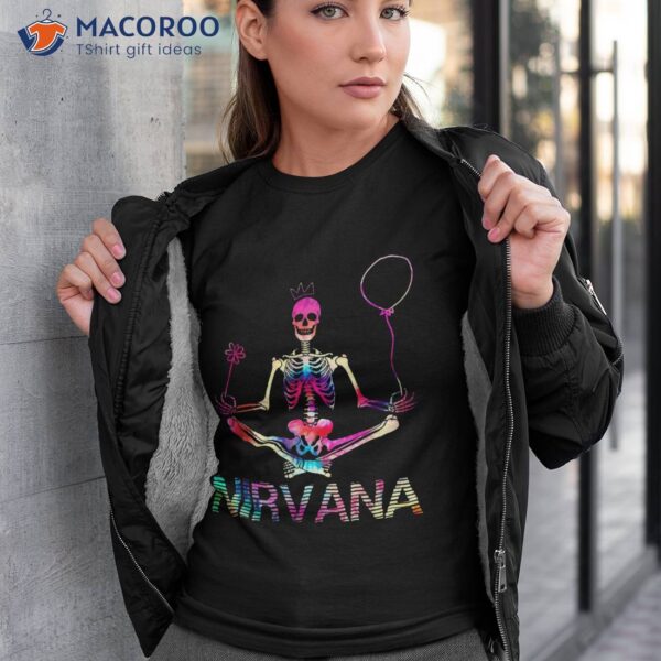 Funny Nirvana Skeleton Yoga For Man Woman Tie Dye Shirt