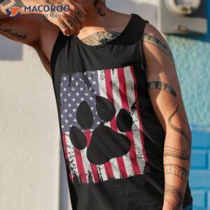 funny paw dogs american flag patriotic farmer 4th of july shirt tank top 1