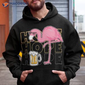funny pink flamingo beer lovers tee school shirt hoodie