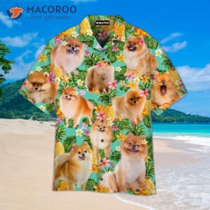 Funny Pomeranian Dog Pineapple Tropical Hawaiian Shirts