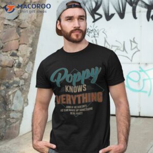 Funny Poppy Knows Everything For Grandpa And Father’s Day Shirt