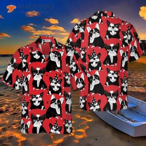 funny red french bulldog hawaiian shirt 0