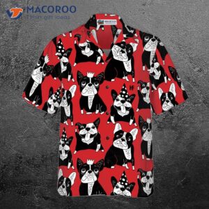 funny red french bulldog hawaiian shirt 2