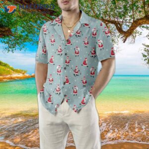 funny santa claus christmas shirt for hawaiian style 3