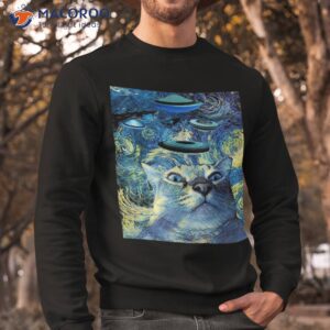 funny ufo cat shirt sweatshirt