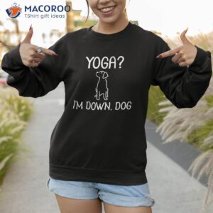 funny yoga i m down dog shirt family joke sarcastic tee sweatshirt