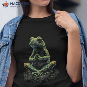 funny yoga namaste frog shirt tshirt