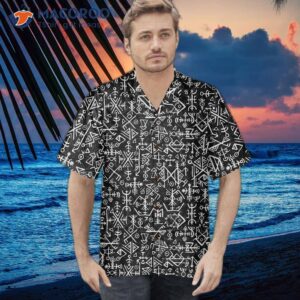 Futhark Norse Icelandic And Viking Symbol Hawaiian Shirt, Seamless Pattern Shirt For