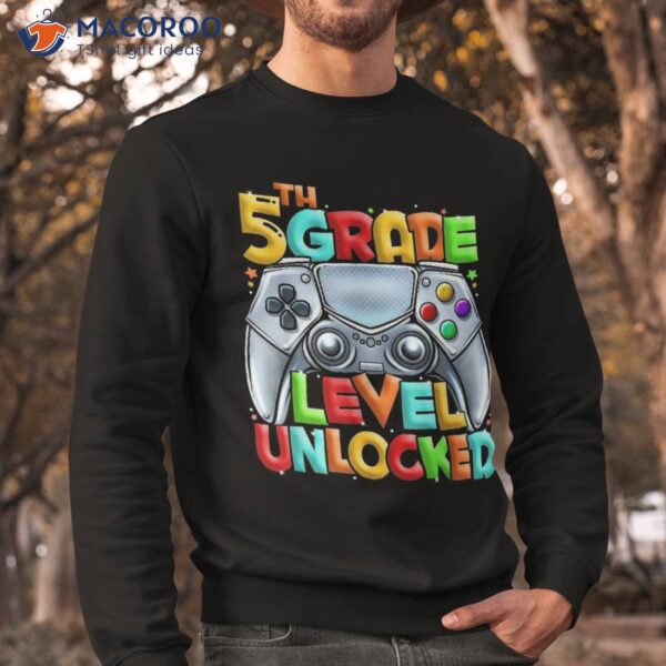 Game On 5th Grade Back To School Level Unlocked Shirt