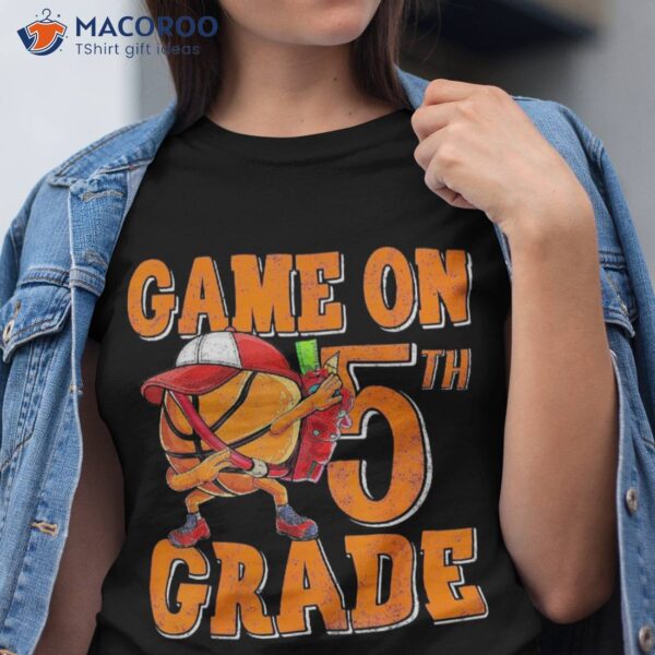 Game On 5th Grade Basketball Dabbing Retro Player Backpack Shirt