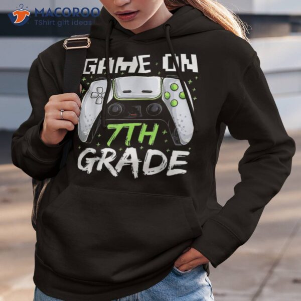 Game On 7th Grade Shirt, Funny Back To School Gamer Boys Shirt