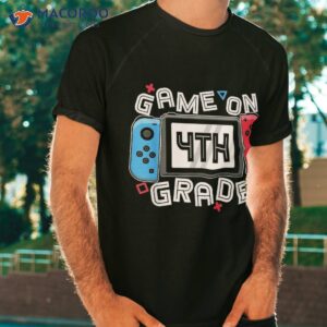 Gamer Back To School Funny Game On 4th Grade Kids Boys Shirt